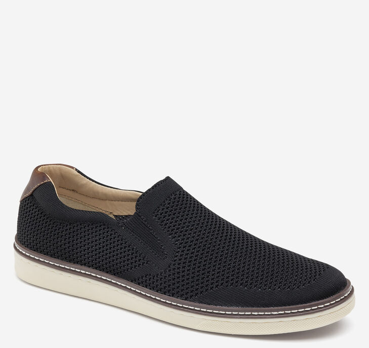 Johnston & Murphy McGuffey Knit Slip On Skor Herr - Svarta Skor [WT4903715]